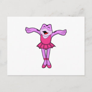 Frog på Ballet Dance med Skirt Vykort