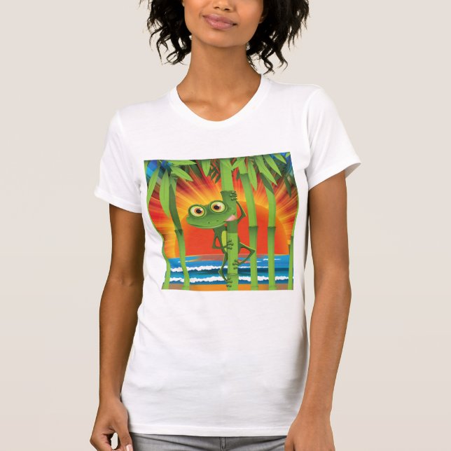 Frog på Bamboo Womens T-Shirt (Framsida)