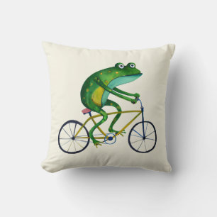 Frog på cykel kudde