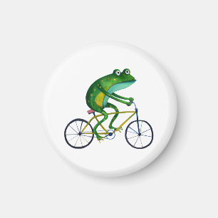 Frog på cykel magnet