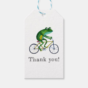 Frog på cykel presentetikett