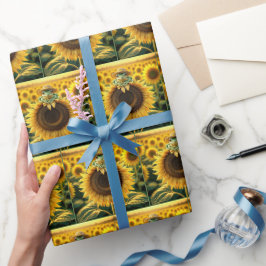 Frog på en Gult Solros Presentpapper
