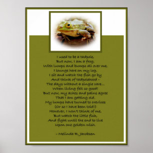 Frog på en logg poster