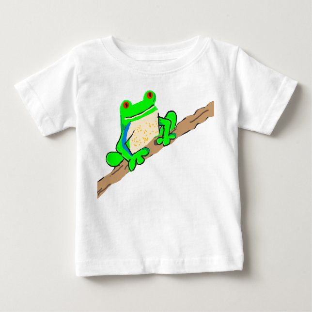 Frog på en logg t-shirt (Framsida)