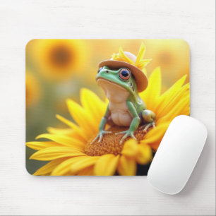 Frog på en solros musmatta