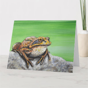 Frog på en Sten-målning Kort