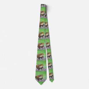 Frog på en Sten-målning Slips