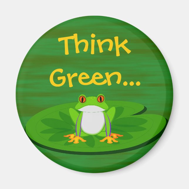 Frog på Lilypad Magnet (Framsidan)