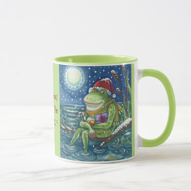 Frog på Log CHRISTMAS MUGG (Höger)