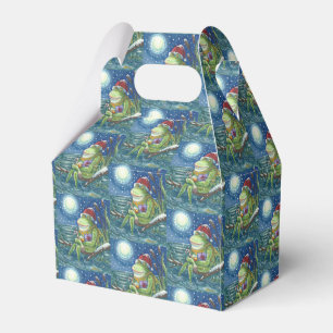 FROG PÅ LOG SANTA CHRISTMAS HELGDAG FAVOR GIFT BOX PRESENTASKAR