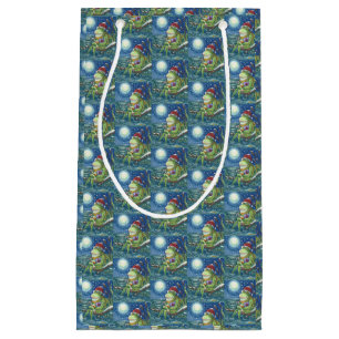 FROG PÅ LOG SANTA HELGDAG CHRISTMAS SMALL GIFT BAG