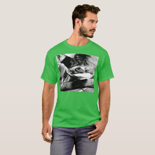 Frog på Löv B+W T Shirt