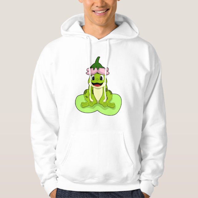 Frog på Löv Hoodie (Framsida)