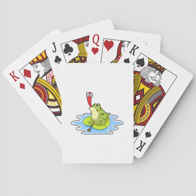 Frog på Löv med Insekt Casinokort (Baksidan)