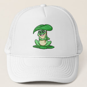 Frog på Löv med Parbrella Keps