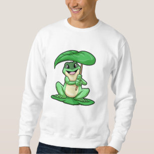 Frog på Löv med Parbrella Lång Ärmad Tröja