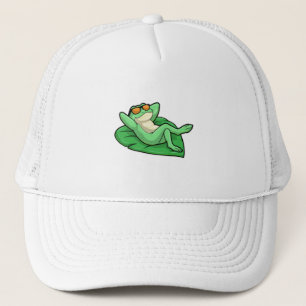Frog på Löv med solglasögon Keps