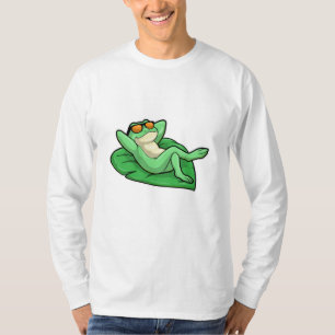 Frog på Löv med solglasögon T Shirt