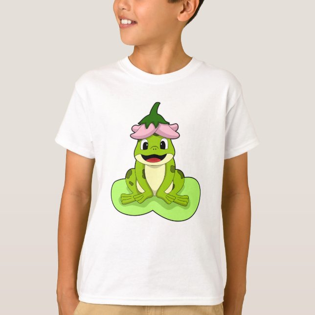 Frog på Löv T Shirt (Framsida)