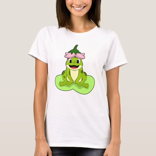 Frog på Löv T Shirt (Framsida)