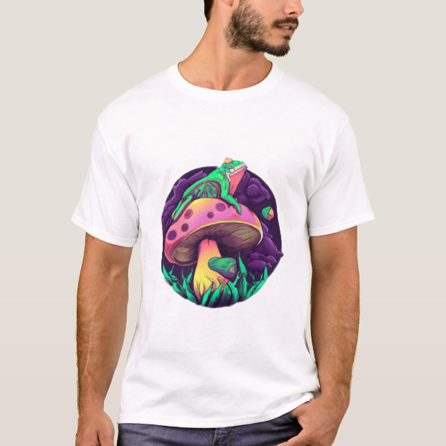 Frog på Mushroom Cute Essential T Shirt (Framsida)