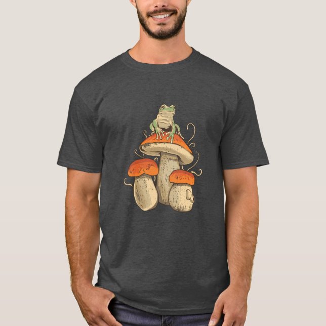 Frog på Mushroom T-Shirt (Framsida)