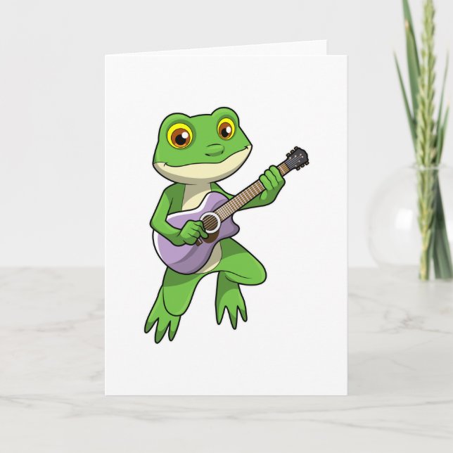 Frog på Music med Guitar Kort (Framsida)