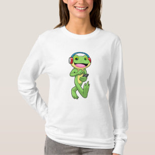 Frog på Music med hörlurar T Shirt