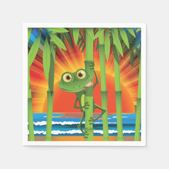 Frog på Pappra blöjor av bambu Pappersservett (Framsidan)