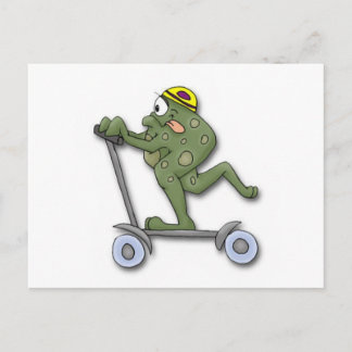 Frog på Scooter Vykort