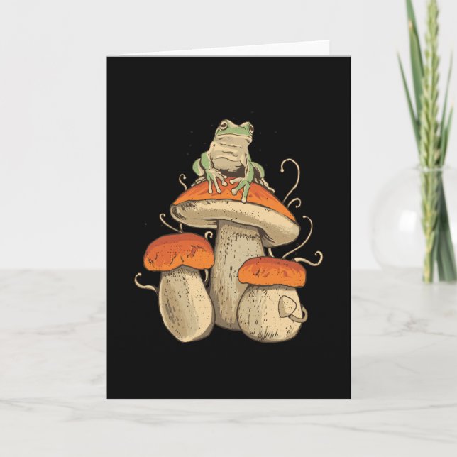 Frog på svamp kort (Framsida)