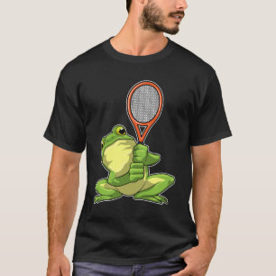 Frog på Tennis med tennis racket T Shirt