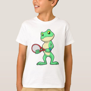 Frog på Tennis med tennis racket T Shirt