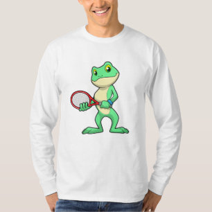 Frog på Tennis med tennis racket T Shirt