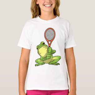 Frog på Tennis med tennis racket T Shirt