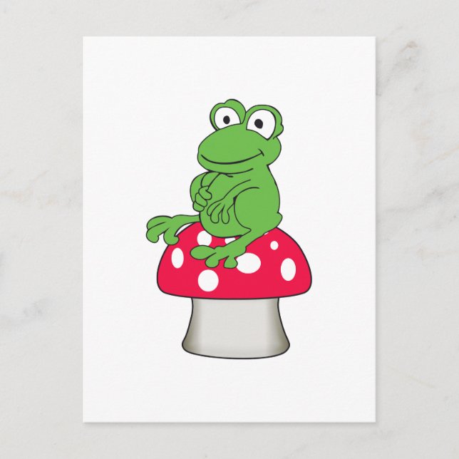 FROG PÅ TOADSTOOL VYKORT (Framsida)