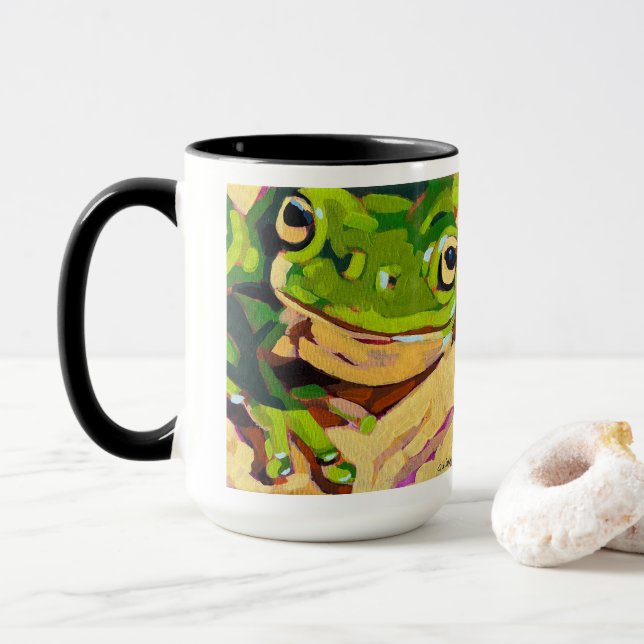 Frog Painting - Gift for Animal Lovers Mugg (Med munk)