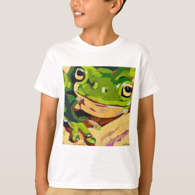 Frog Painting - Gift for Animal Lovers T Shirt (Framsida)