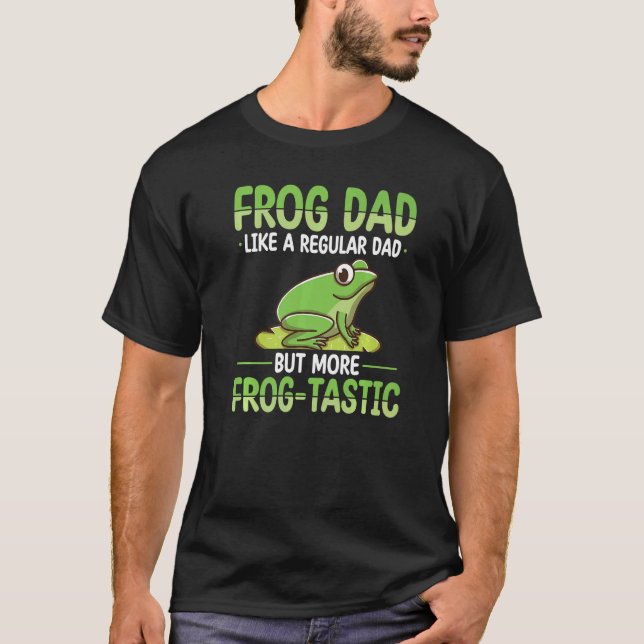 Frog Pappa Hunting Design Toad Gigger Frog Catcher T Shirt (Framsida)