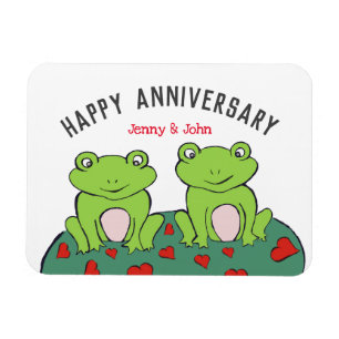 Frog par bröllop-årsdagen magnet