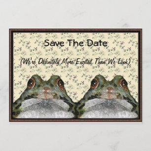 Frog par: Cute, FUNNY, Save Date: Art Spara Datumet