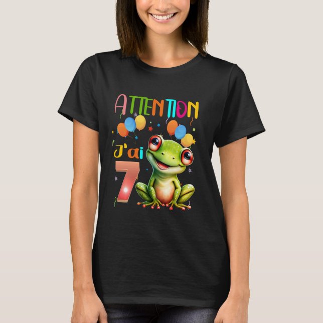 Frog Party Frog Födelsedagsfest Grattis på födelse T Shirt (Framsida)