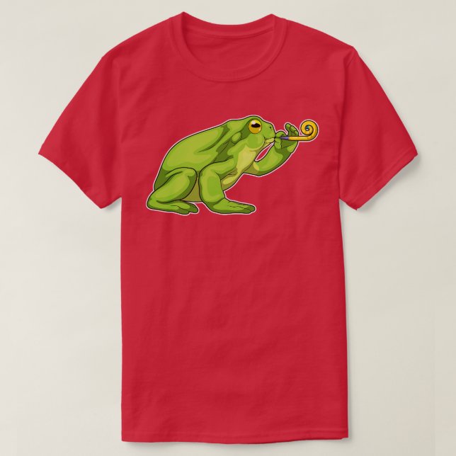 Frog Party Horn T Shirt (Design framsida)