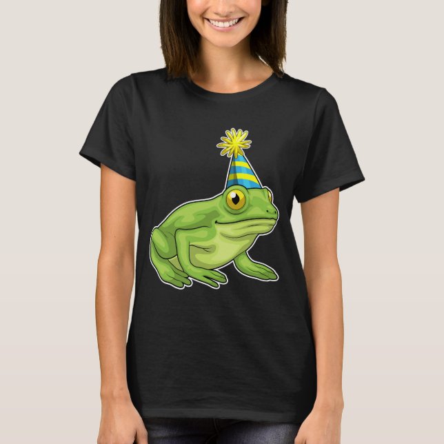 Frog Party Partyj hatt T Shirt (Framsida)