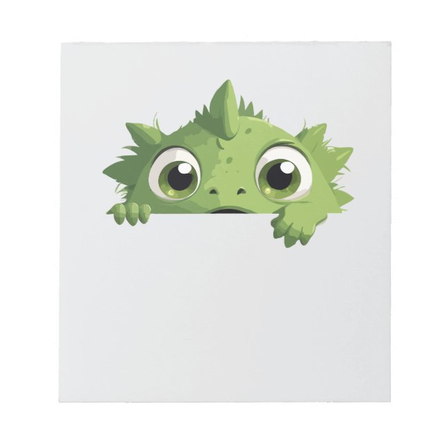 Frog Peeking Cute Adsible Funny Animal Tecknad Anteckningsblock (Framsida)