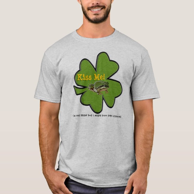 Frog Photo Prince Grönt Shamrock Personlig T Shirt (Framsida)