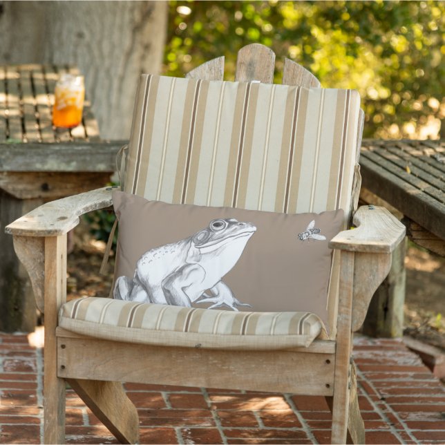Frog Pillow Bullgrog Utomhusgroda Pillows Lumbarkudde (Stol)