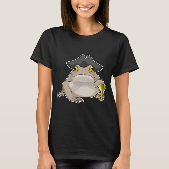 Frog Pirat Pirat hat T Shirt (Framsida)