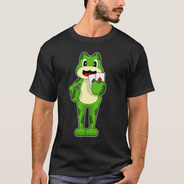 Frog Poker-kort T Shirt (Framsida)
