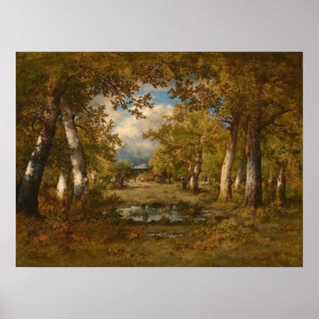 Frog Pond - Diaz de la Peña Fine Art Poster (Framsidan)